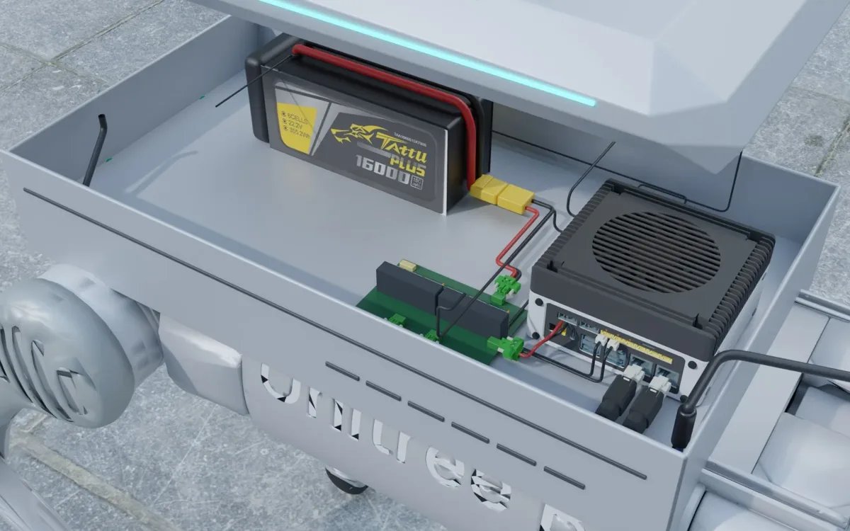 Payload layout study across robot platforms (YUANZHI ROBOTICS render)